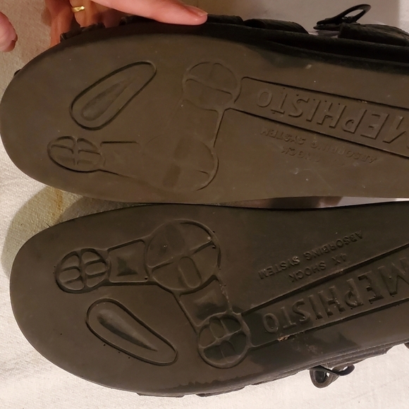 Mephisto Sam Fisherman Black Leather Closed Toe Sz. 10 Euro 44 Sandal - Picture 7 of 12